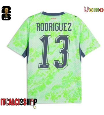 Svizzera Ricardo Rodriguez #13 Seconda Maglia Mondiali 2026 Manica Corta